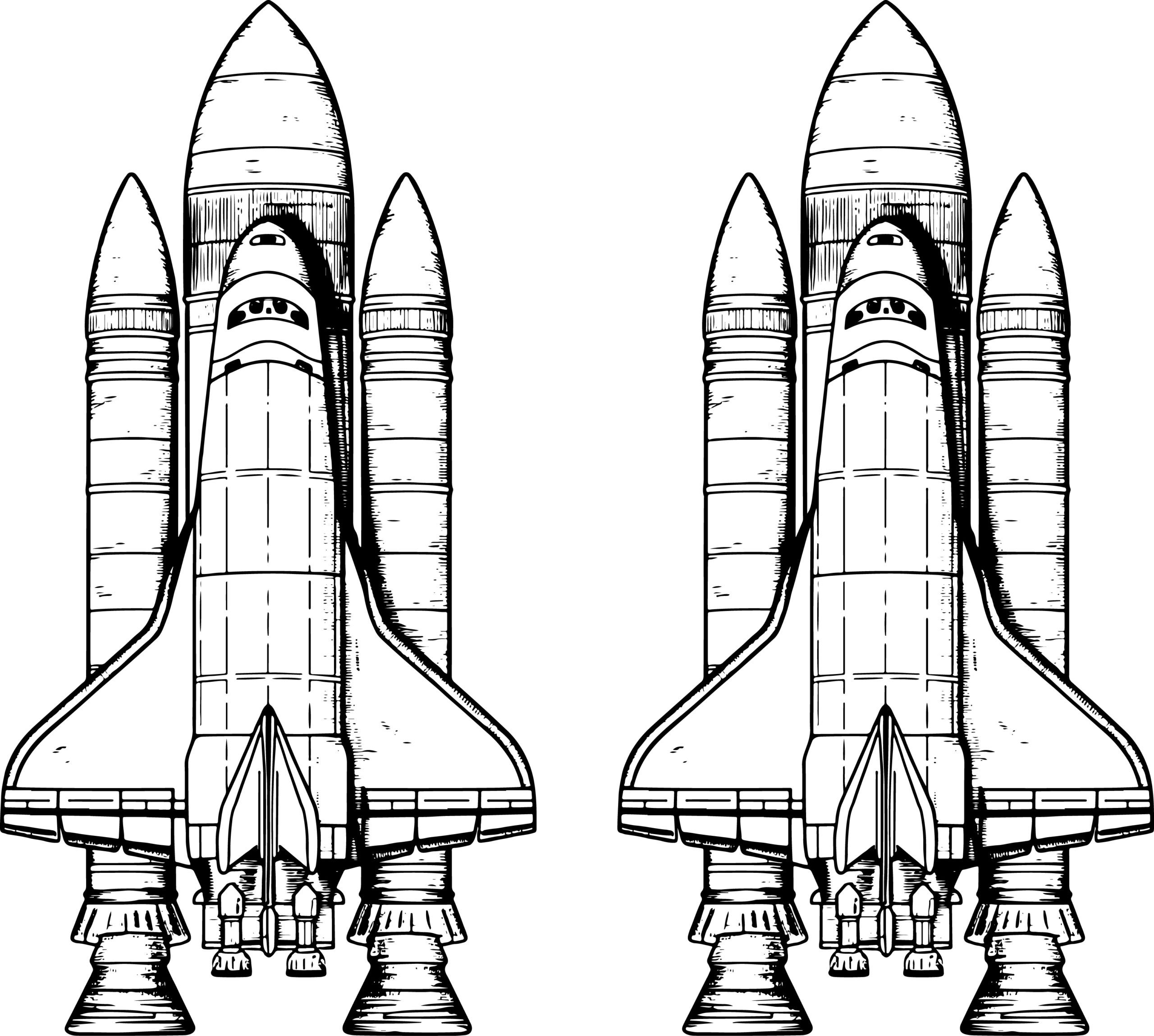 rocket ship colouring pages