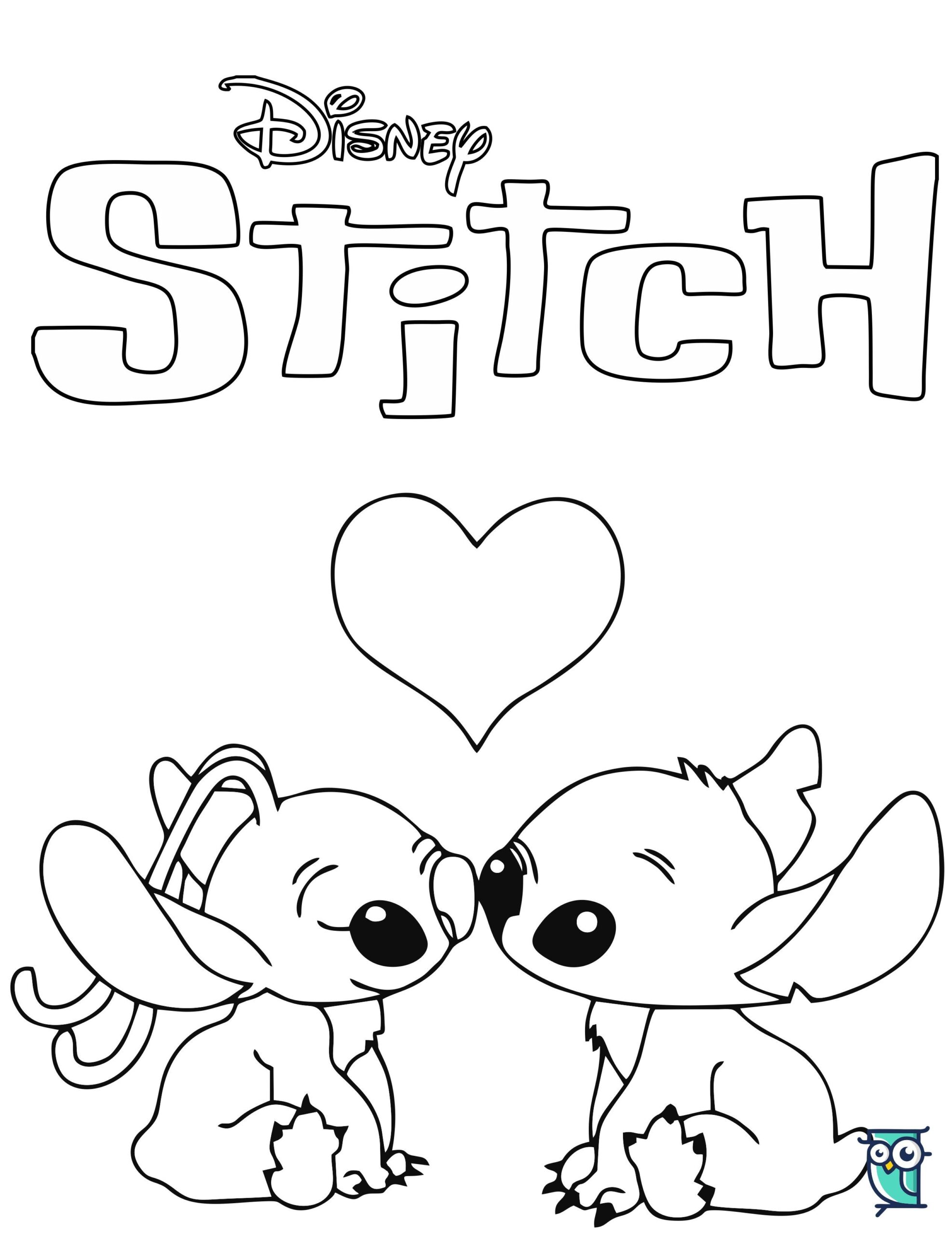 Romance Stitch And Angel Coloring Pages