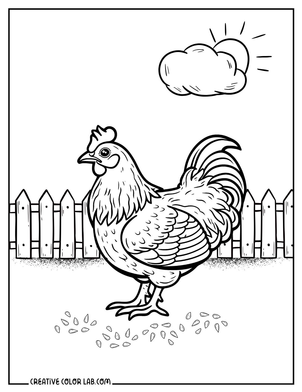 coloring pages of chickens