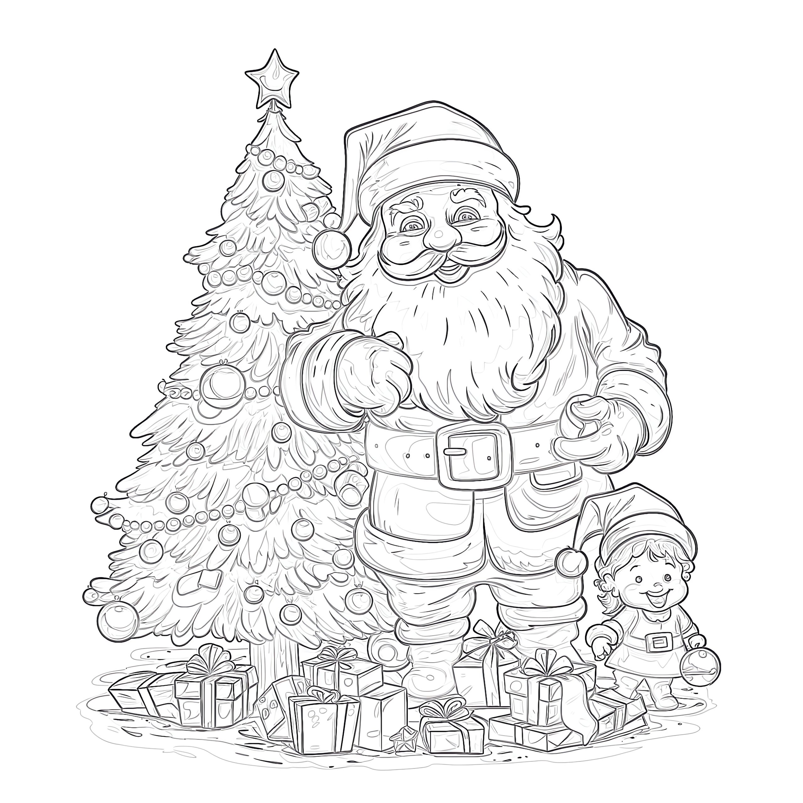 Santa Claus Images To Color Coloring Pages Mimi Panda