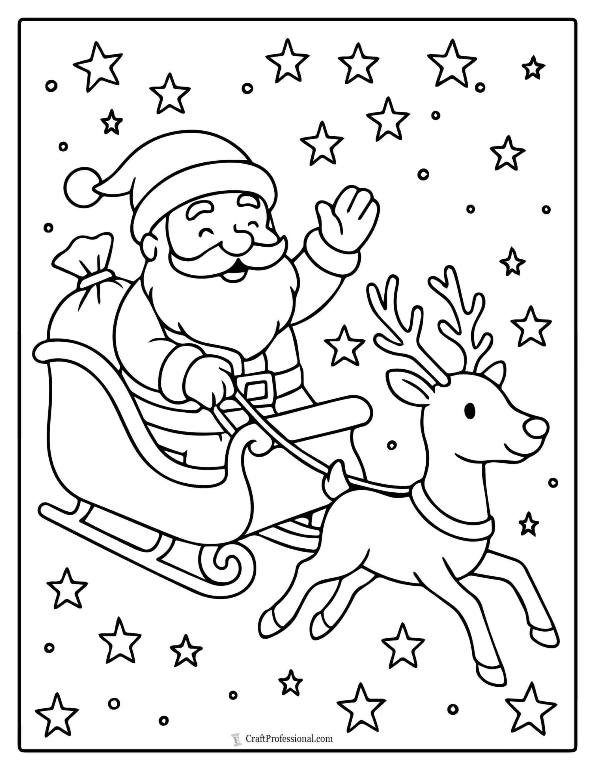 Santa Coloring Pages Free Printables Fun Christmas Activities