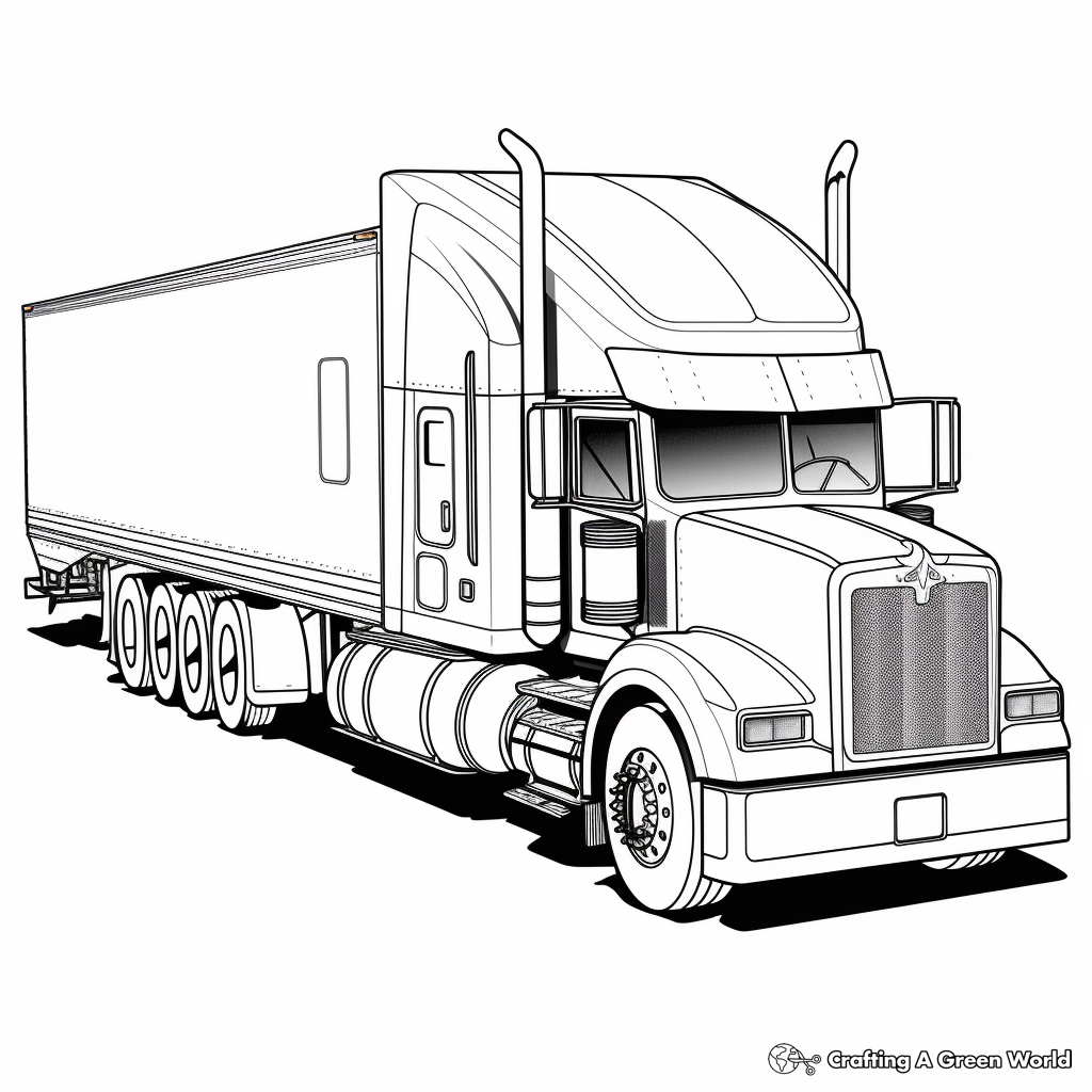 Semi Truck Trailer Coloring Pages Free Printable Semi Truck Trailer Coloring Pages Free Printable