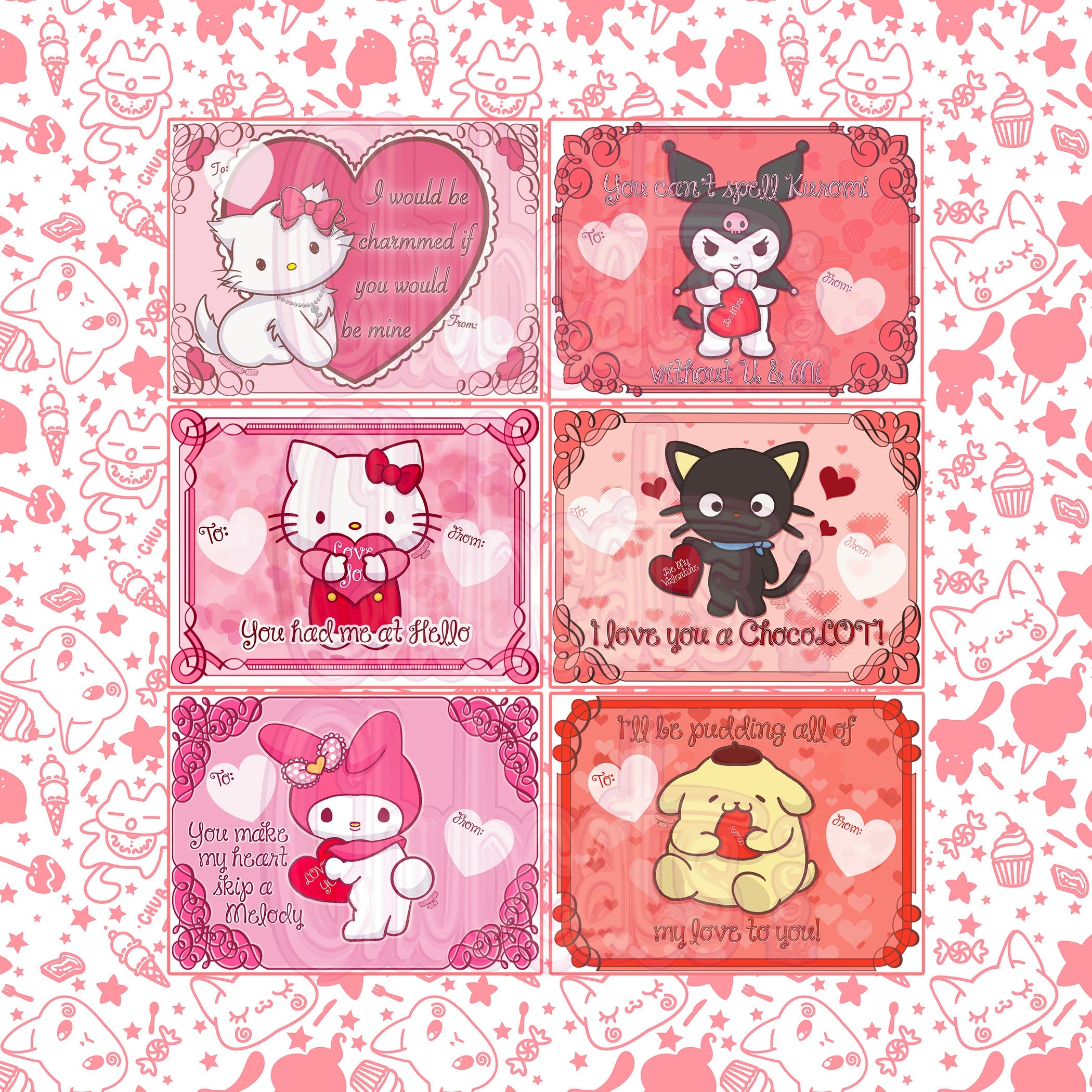 Hello Kitty Valentines Cards