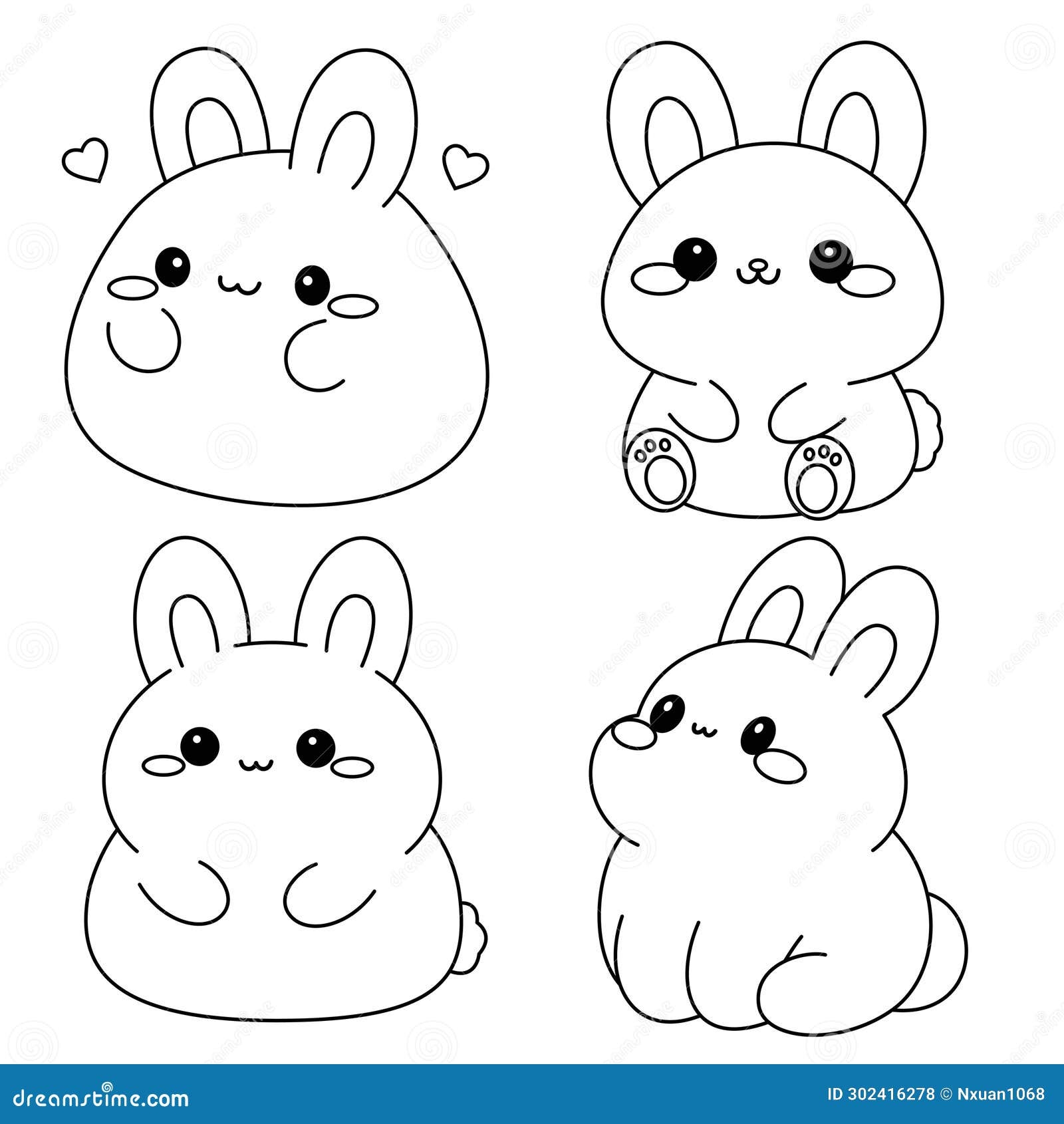 cute bunny colouring pages