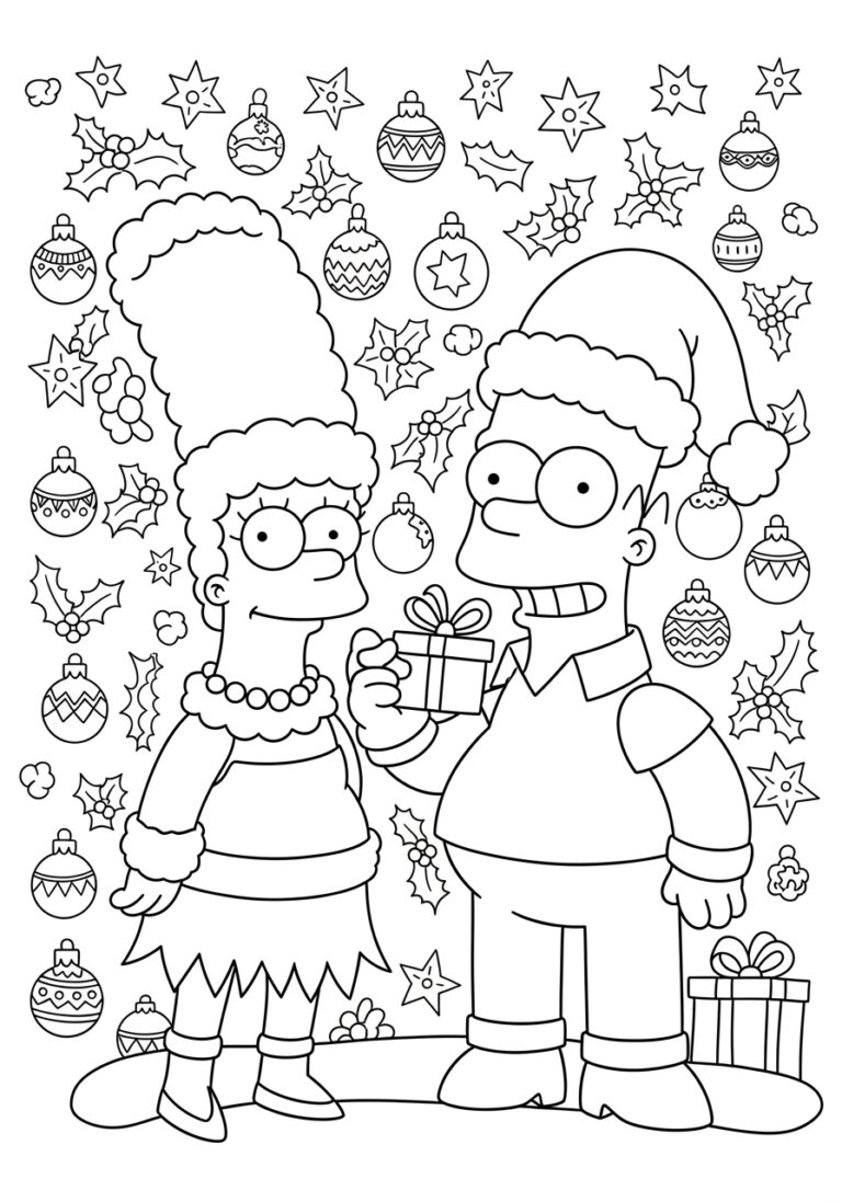 simpsons colouring in pages