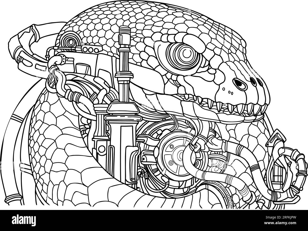 colouring pages of snakes