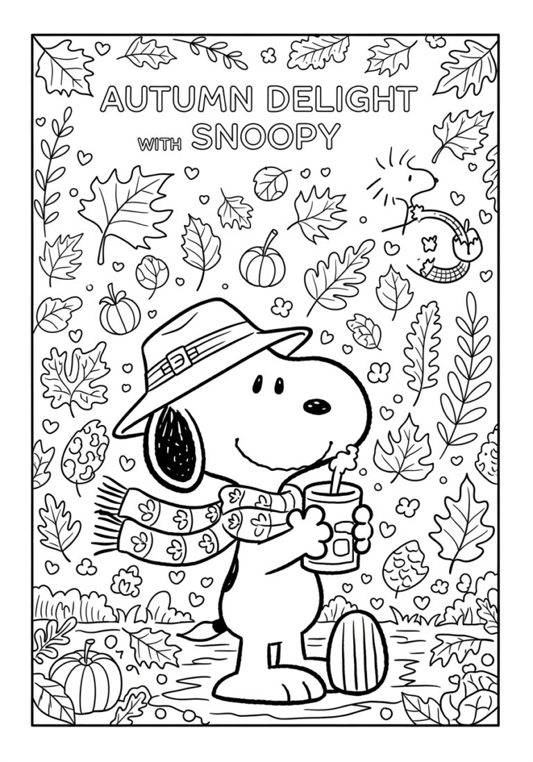 coloring pages of snoopy