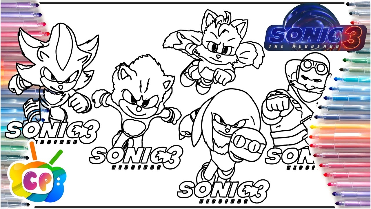 Sonic 3 Coloring Pages