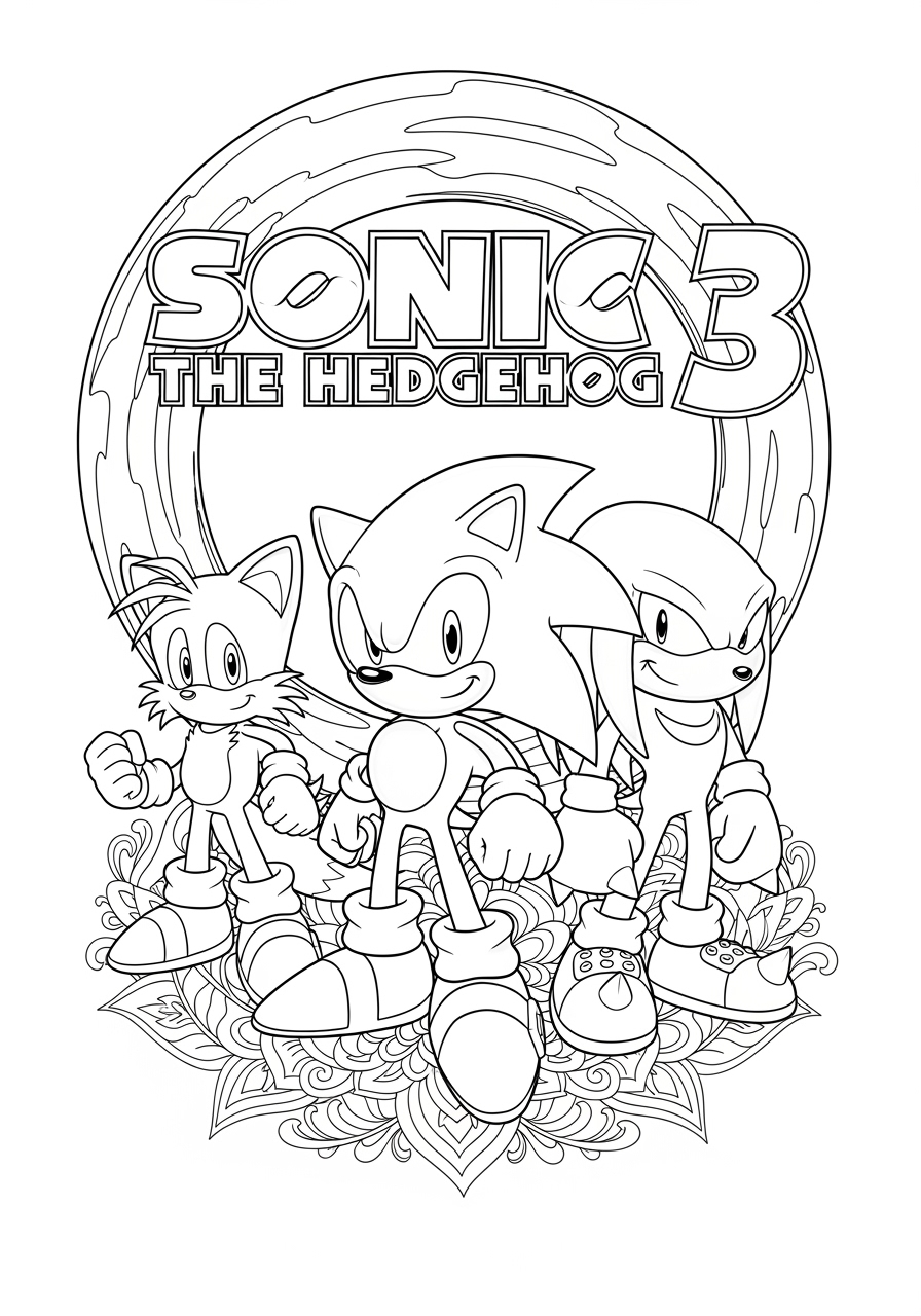 Sonic 3 Coloring Pages Free Printables