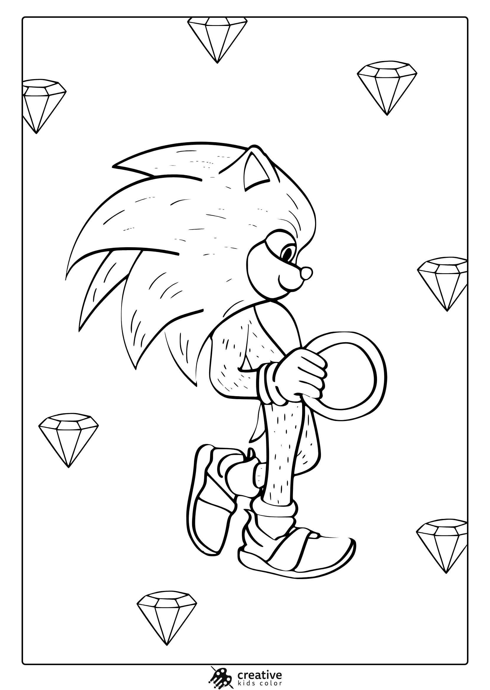 Sonic Free Printable Coloring Pages