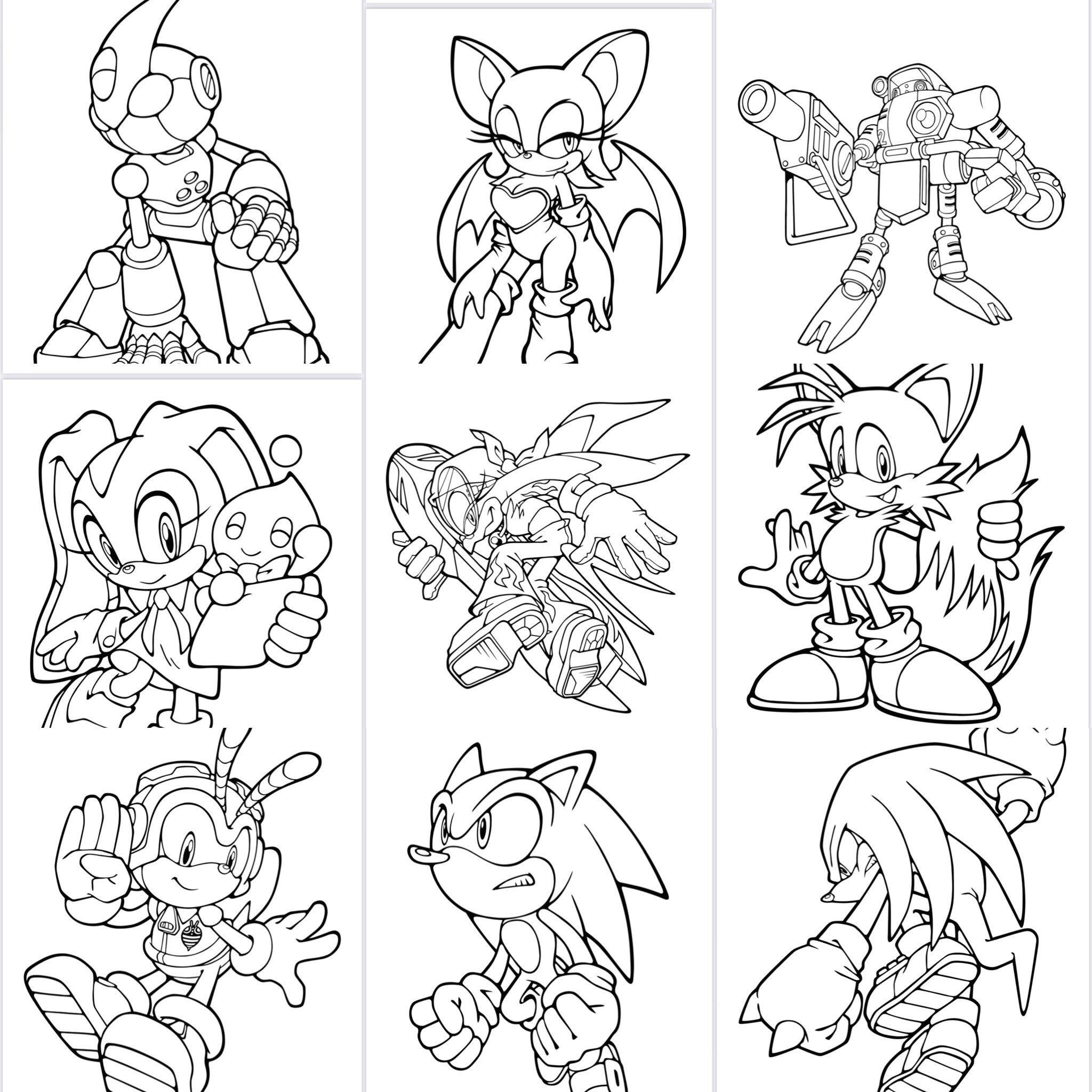 Sonic Characters Coloring Pages