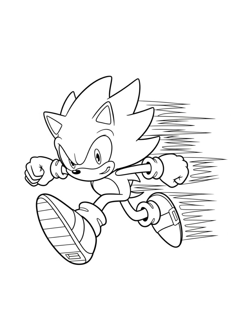 Sonic Coloring Pages Super Sonic Adventures 