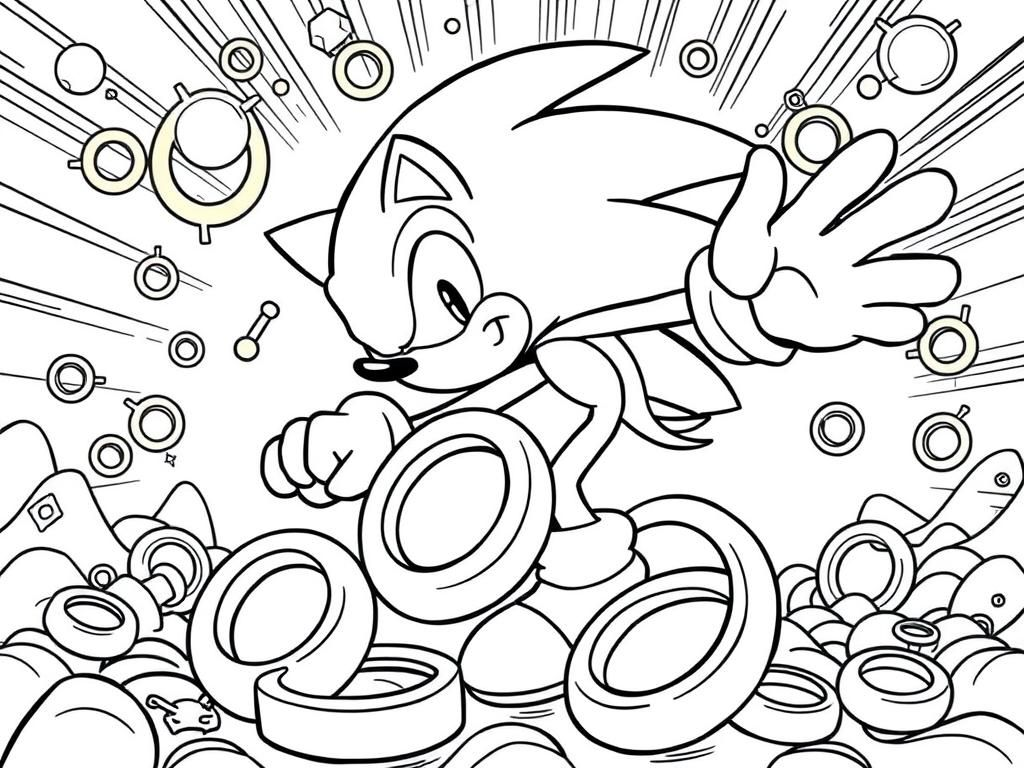 sonic coloring pages printable