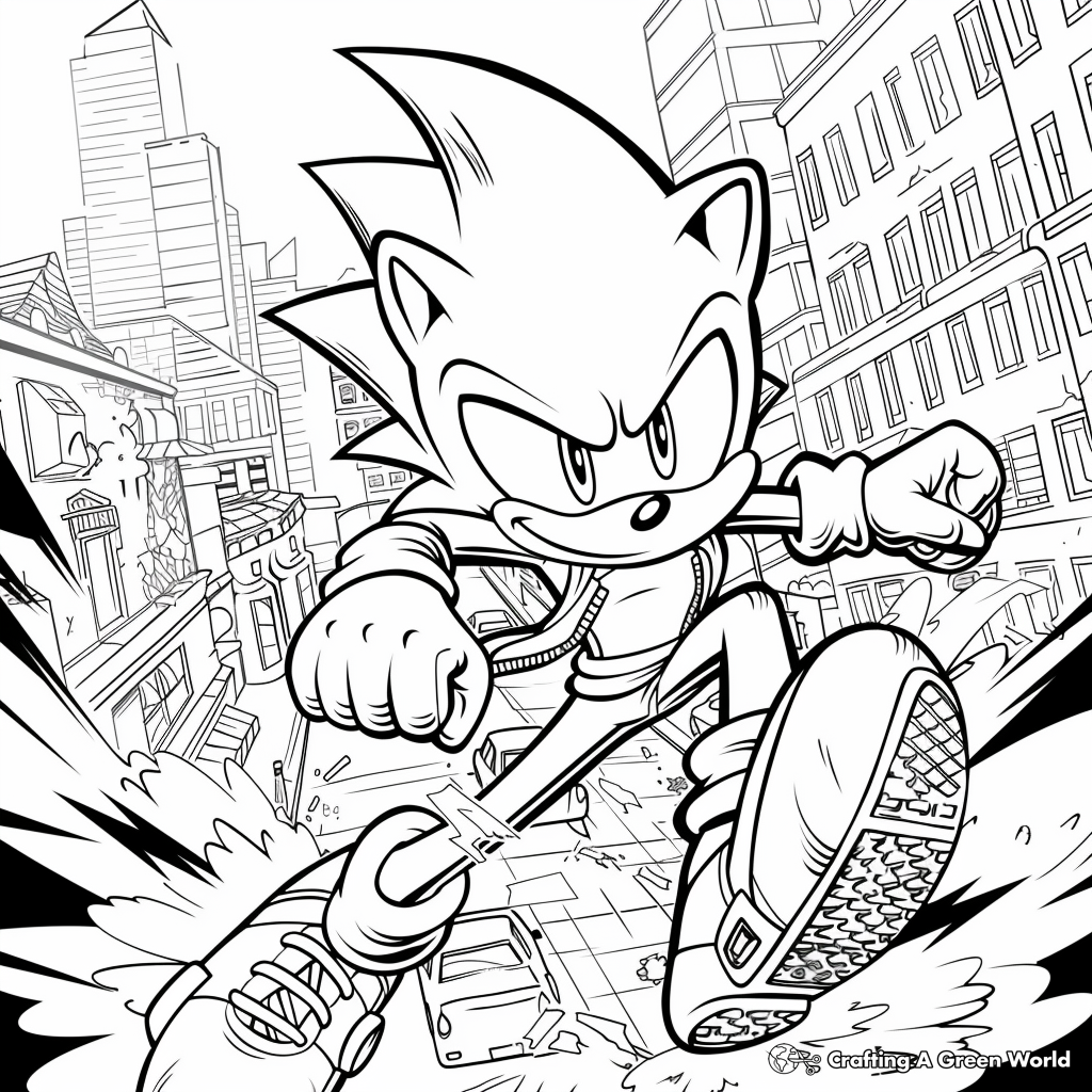 printable sonic coloring pages