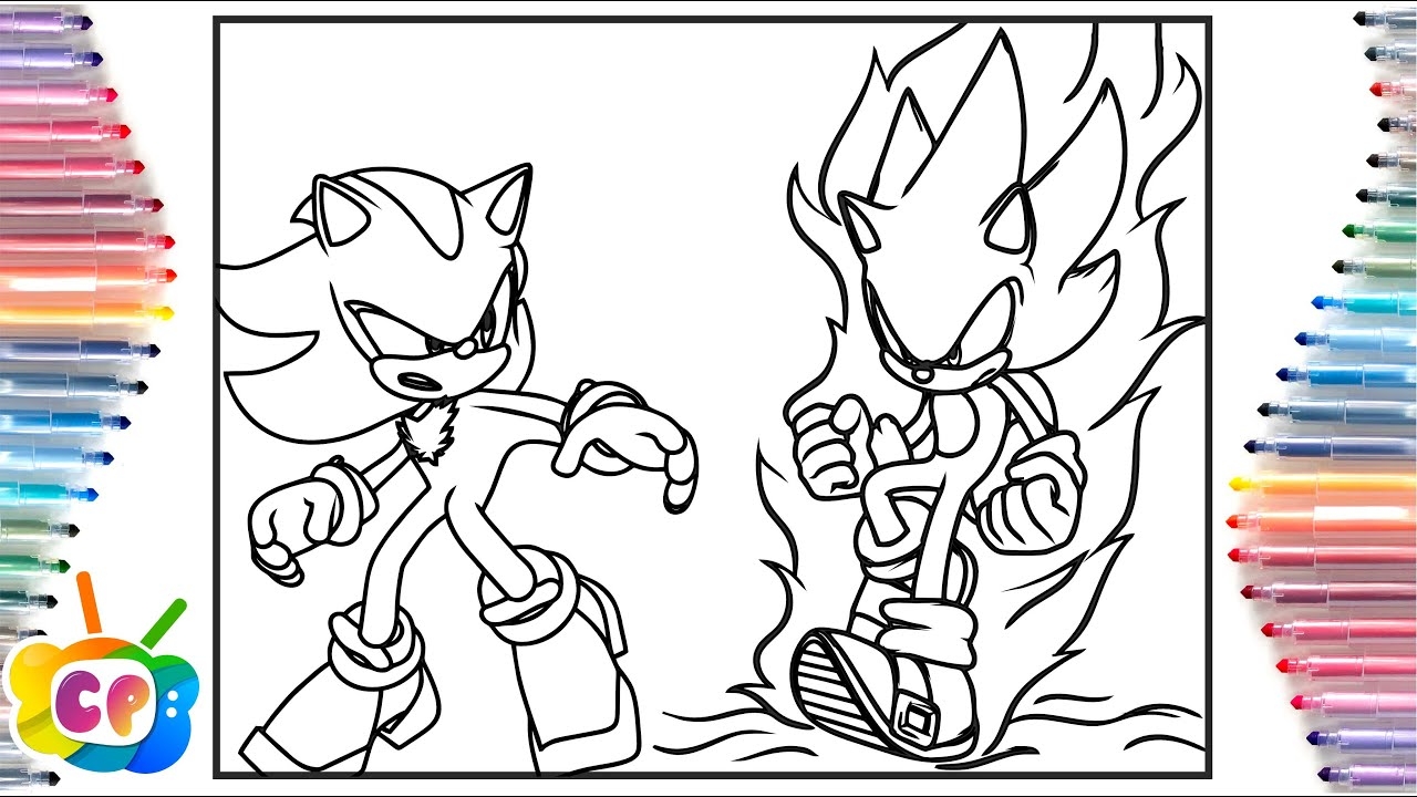 Sonic And Shadow Coloring Pages