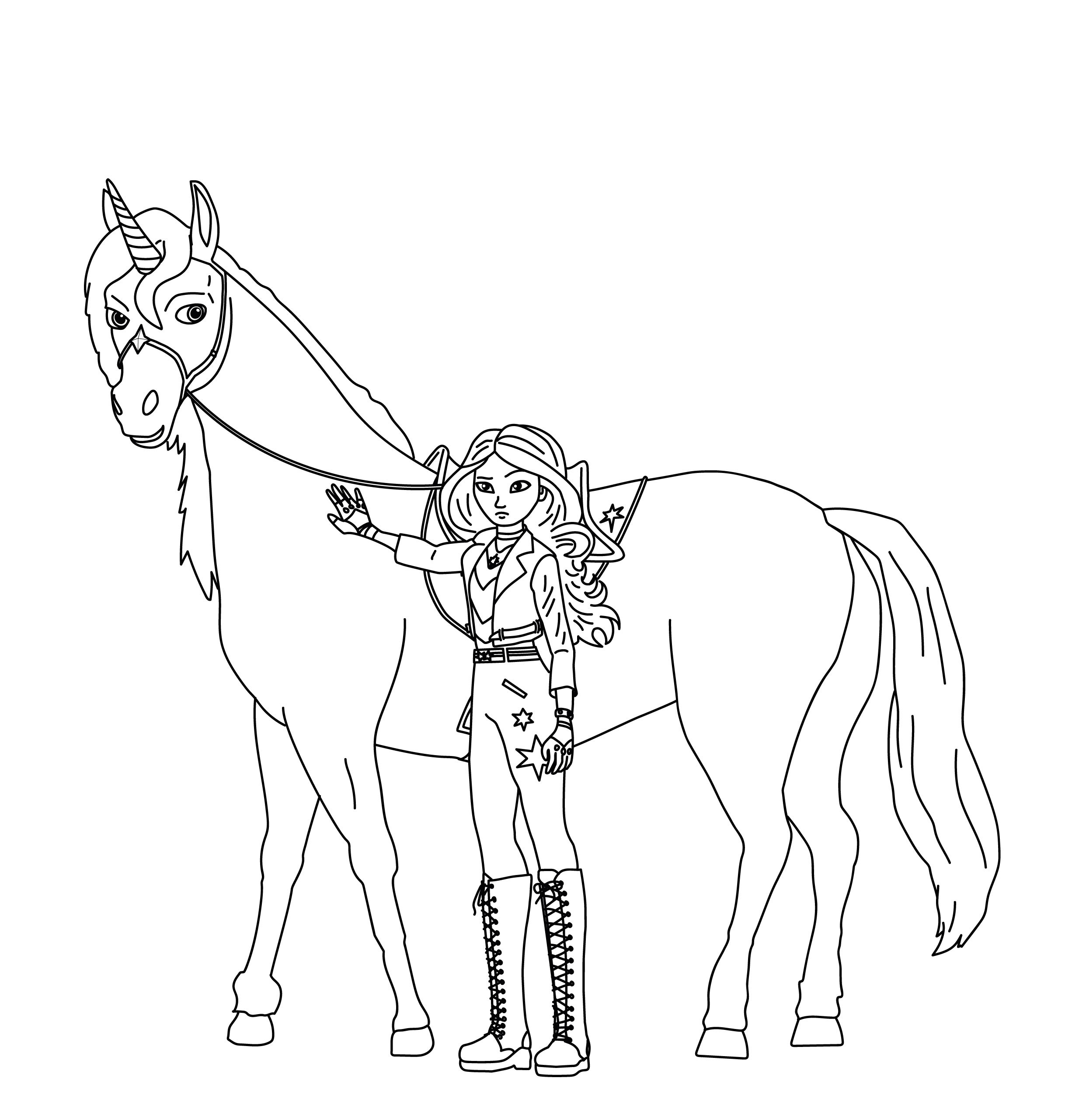 unicorn academy coloring pages