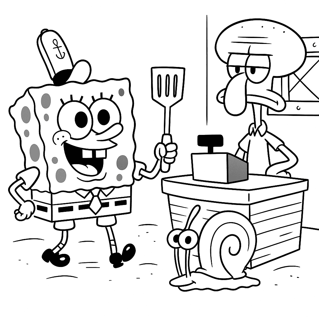 coloring pages of spongebob