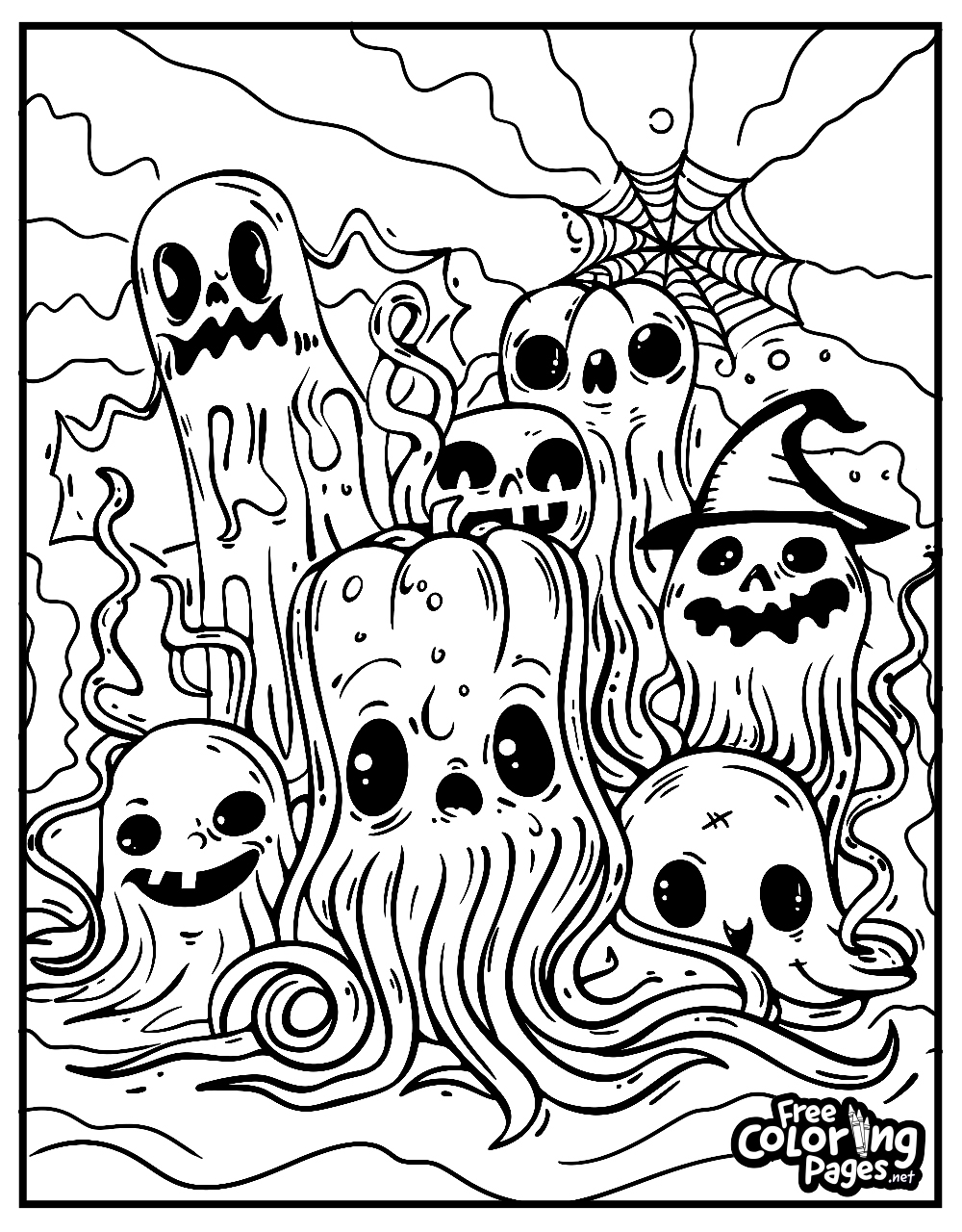 cute halloween color pages