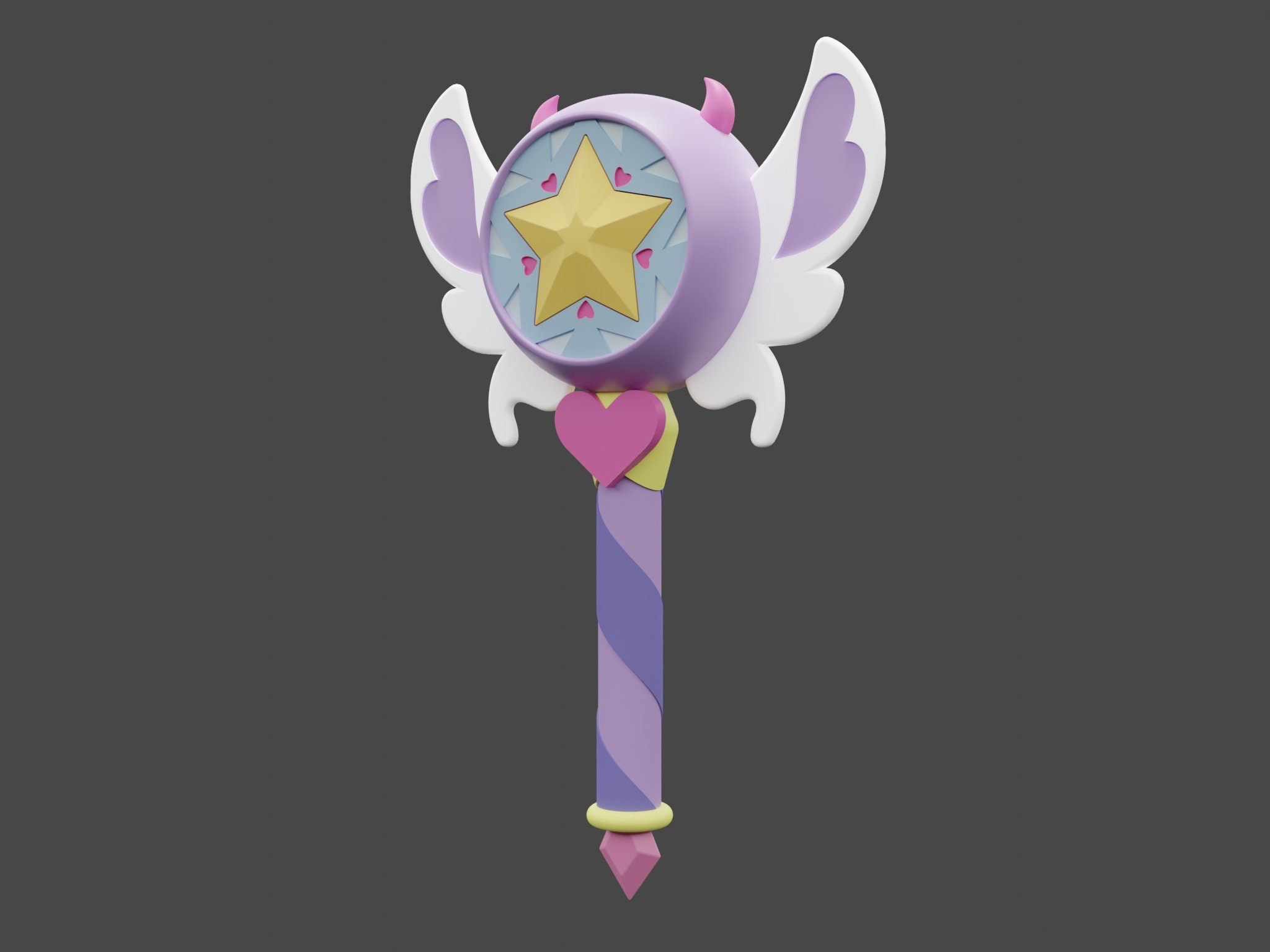 Star Vs The Forces Of Evil Season 3 Wand 3d Model Etsy