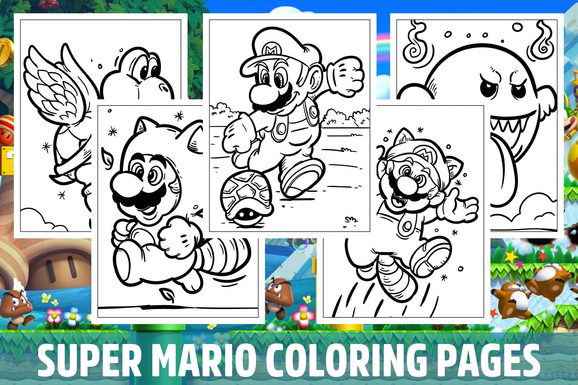 printable mario coloring pages