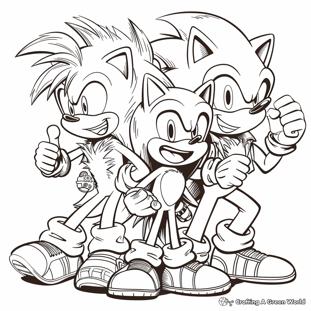 Sonic 2 Coloring Pages