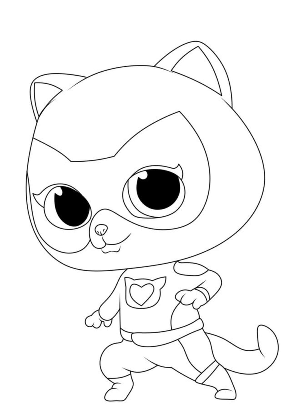 super kitties coloring page super kitties coloring page
