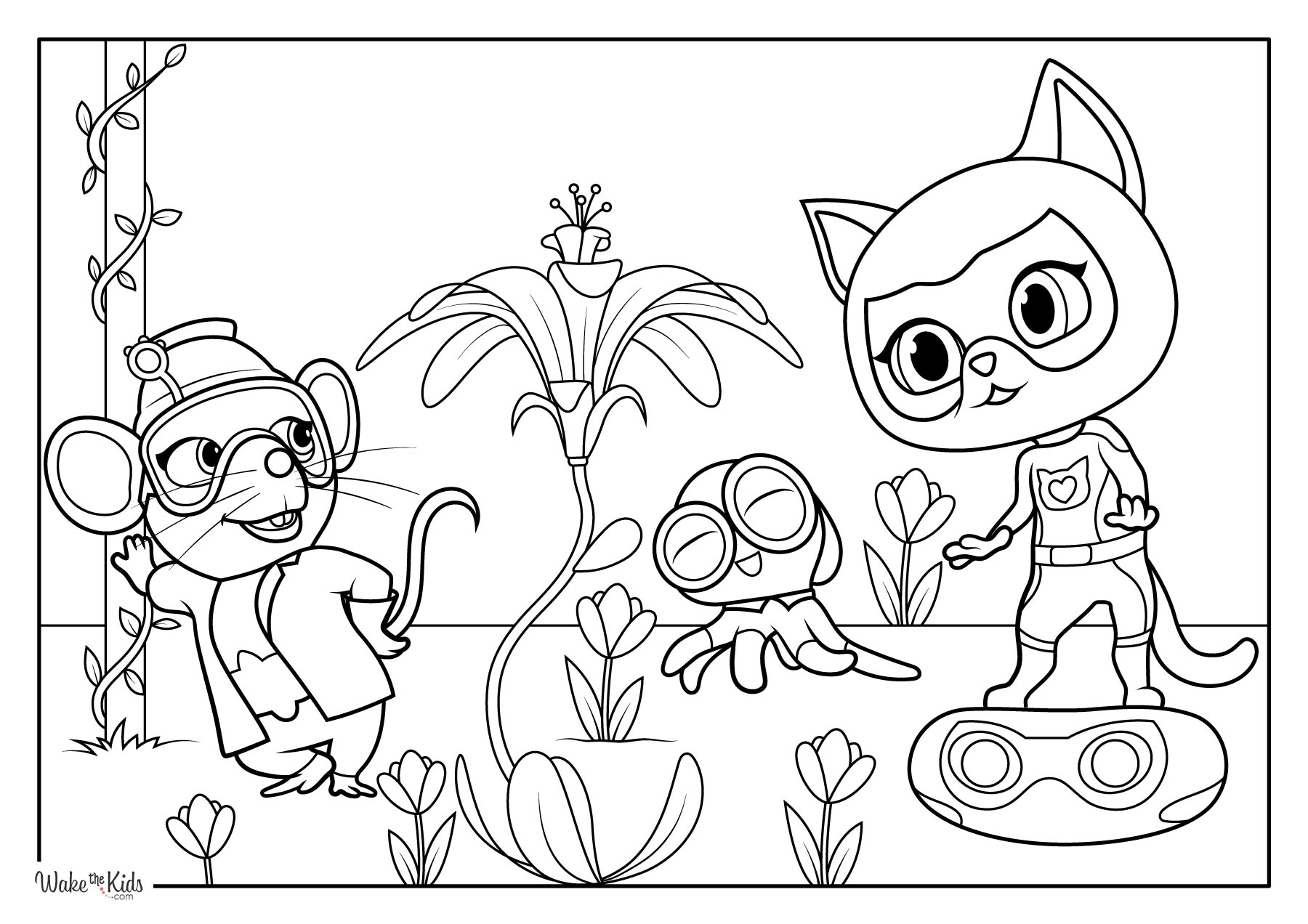 SuperKitties Coloring Pages Free Printable PDFs WakeTheKids