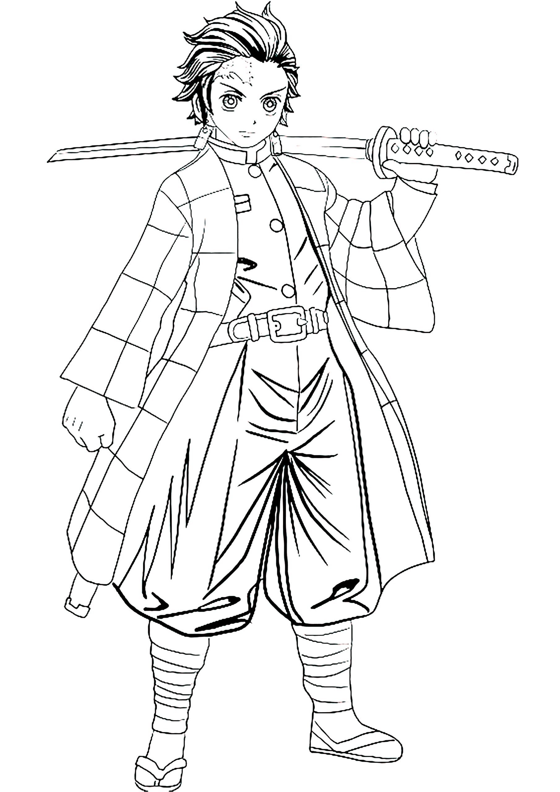 Demon Slayer Coloring Page