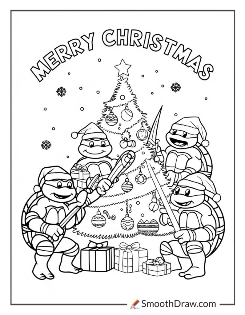 ninja turtles coloring page
