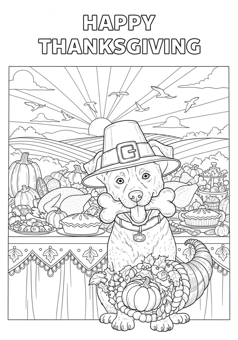 coloring pages for thanks giving