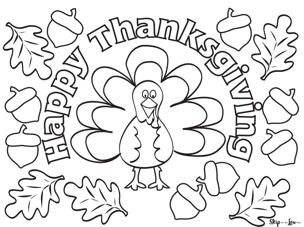 Happy Thanksgiving Coloring Pages