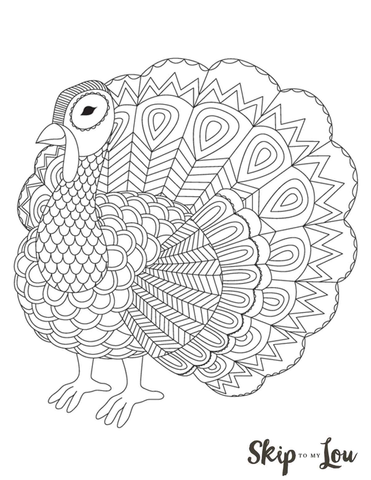 Free Turkey Coloring Pages