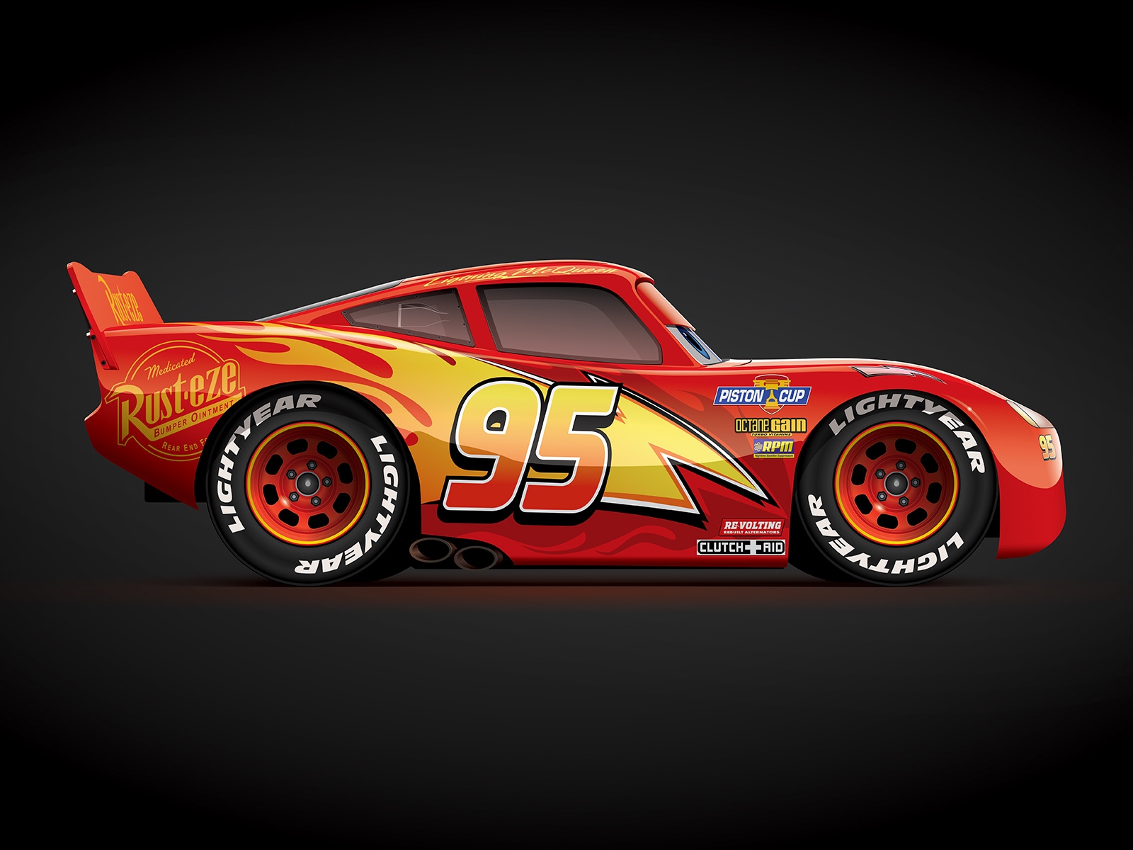 Lightning Mcqueen Side View