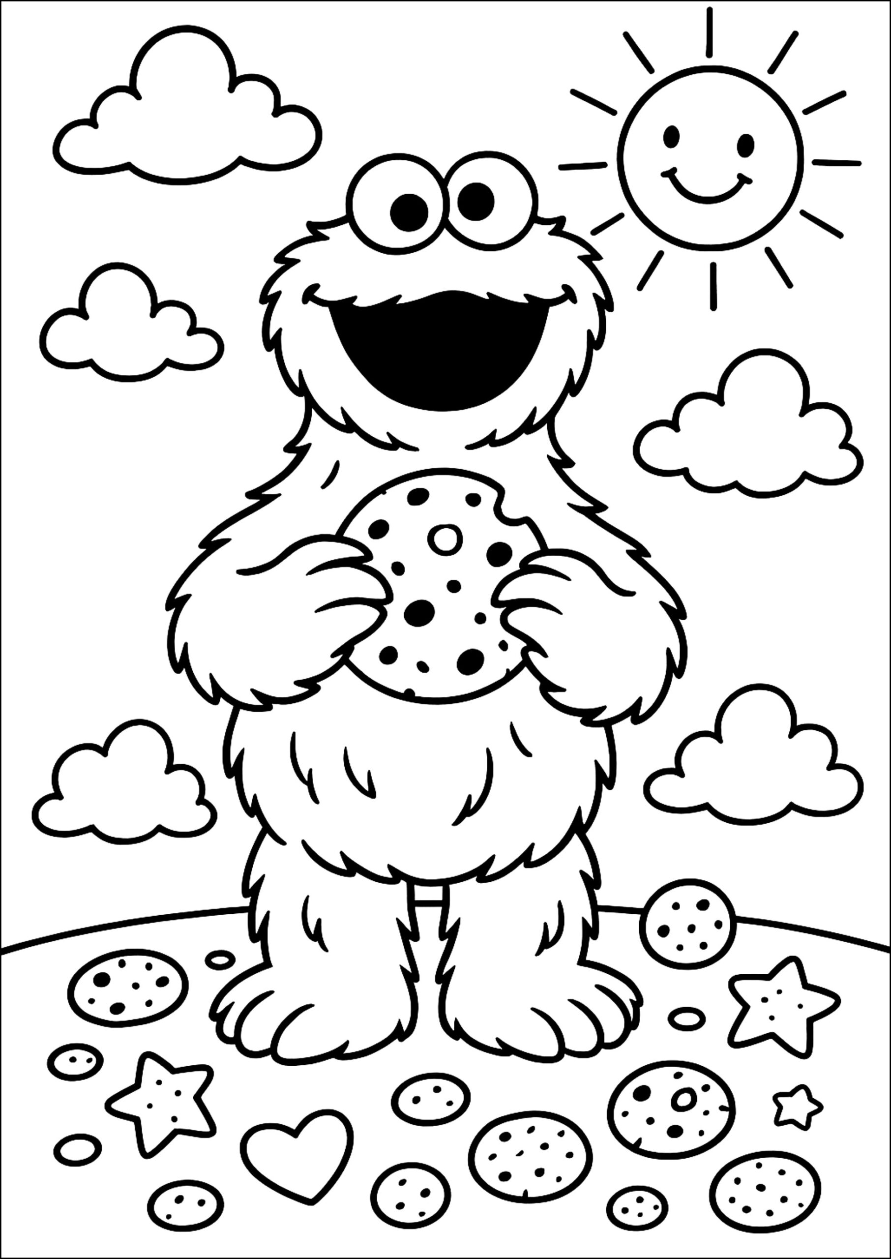 Cookie Monster Coloring Pages