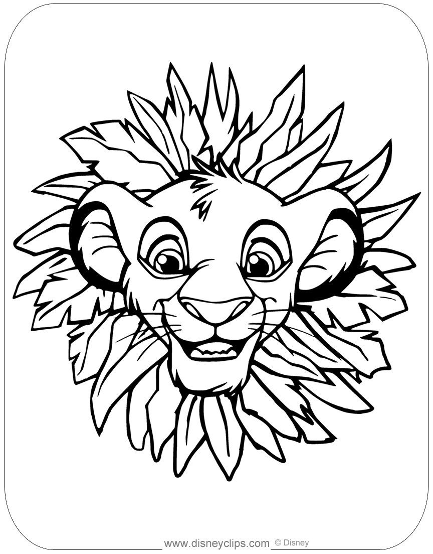The Lion King Coloring Pages Printable PDF Disneyclips
