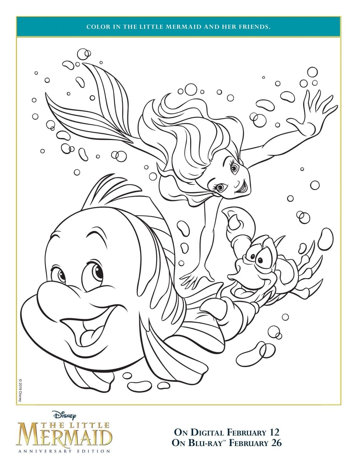 The Little Mermaid Coloring Pages And Activity Sheets Crazy Adventures In Parenting