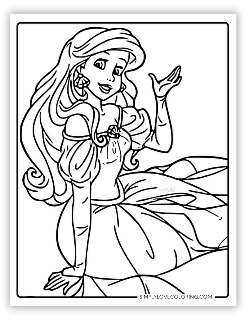 little mermaid coloring pages