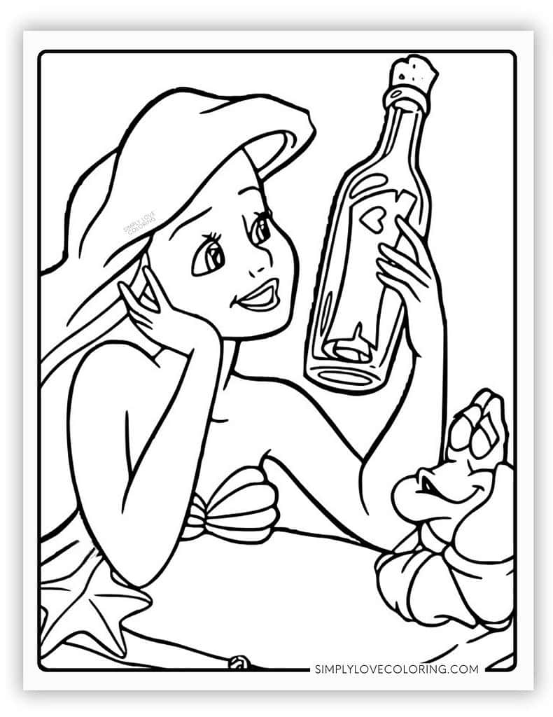 ariel printouts for coloring