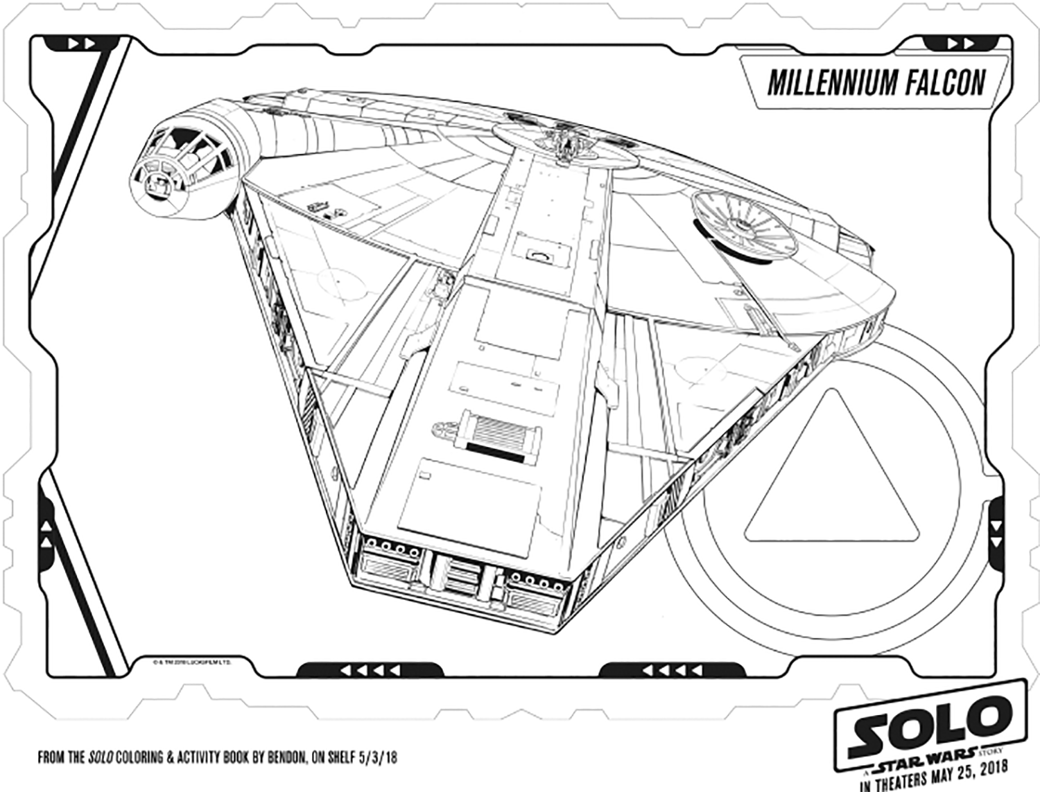 The Millennium Falcon Star Wars Coloring Pages