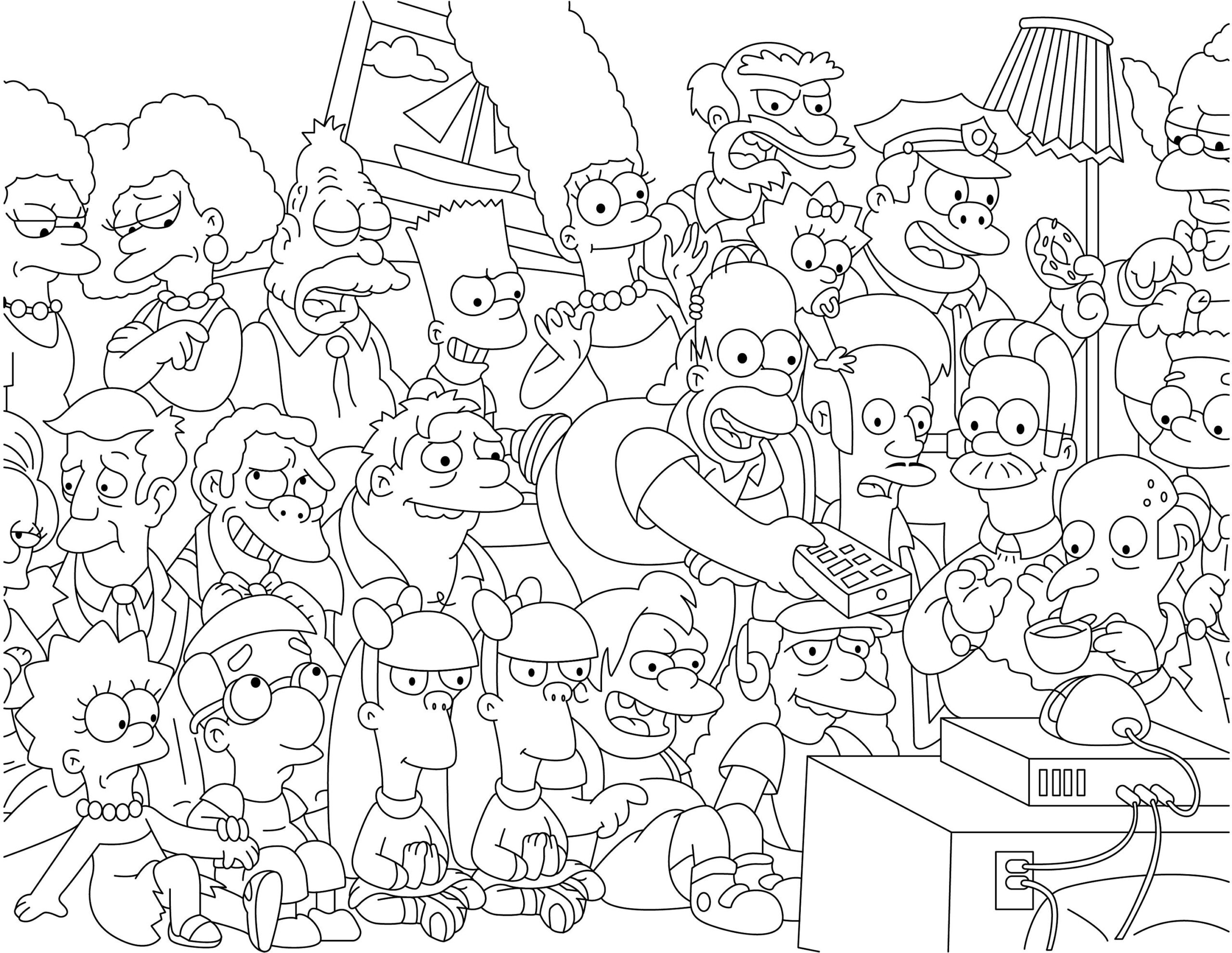 The Simpsons Coloring Pages The Simpsons Png Coloring Pages For Adults Coloring Couples Cartoon Coloring Pages Etsy Norway