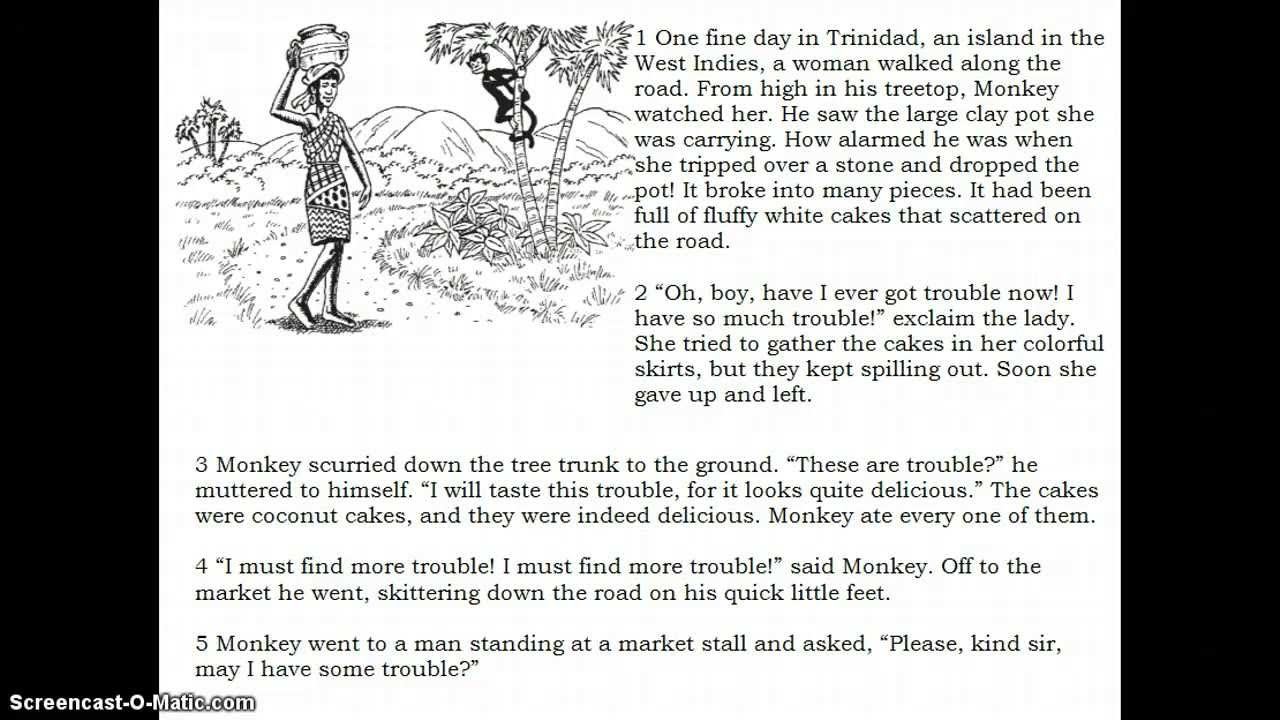 Third Grade Reading Test Prep Monkey Looking For Trouble Worksheets Library