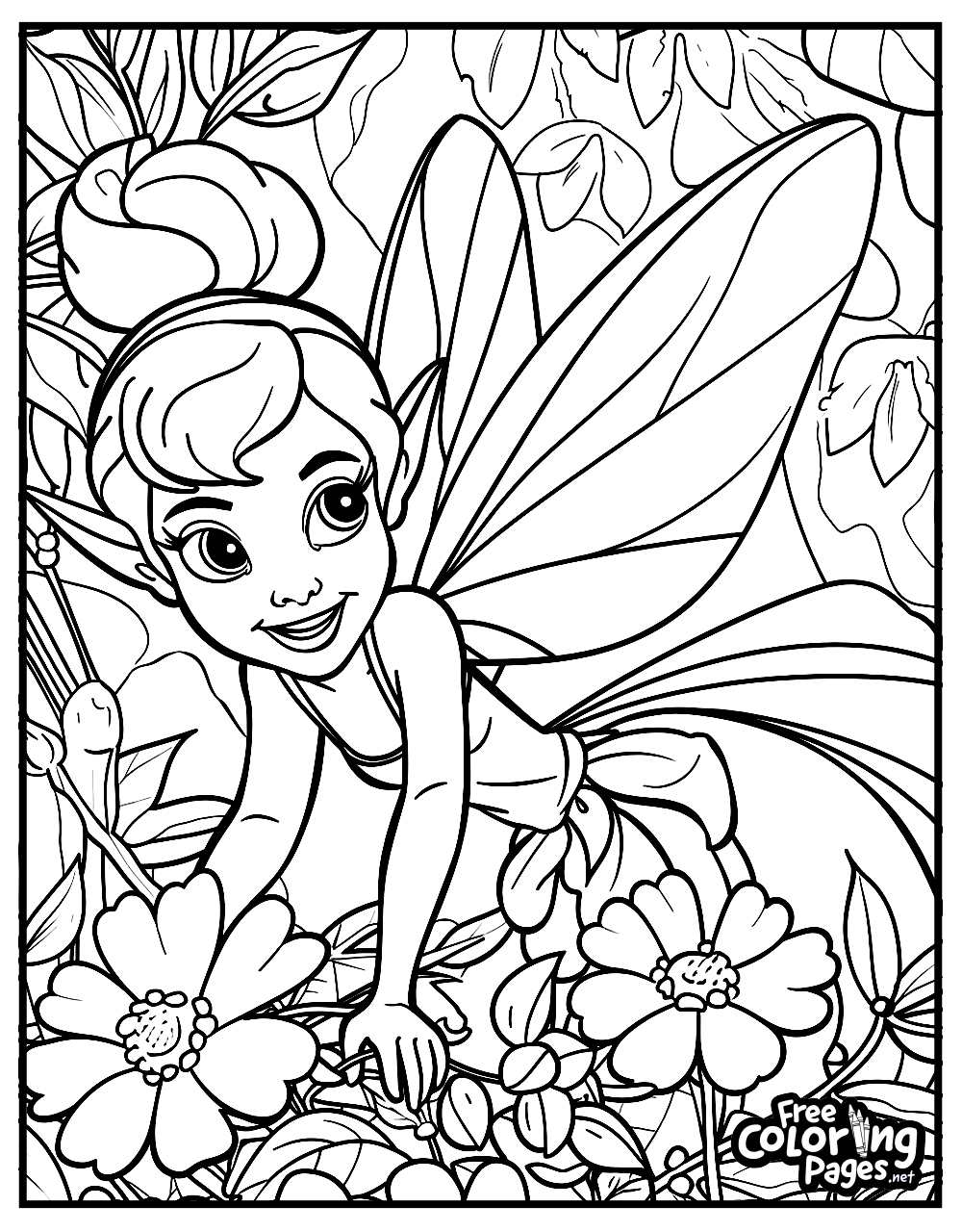 Tinkerbell Coloring Pages Free Coloring Pages