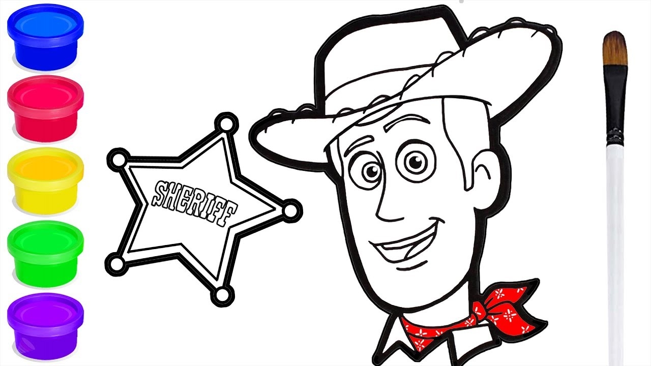Toy Story 4 Woody Coloring And Drawing For Kids How To Draw YouTube