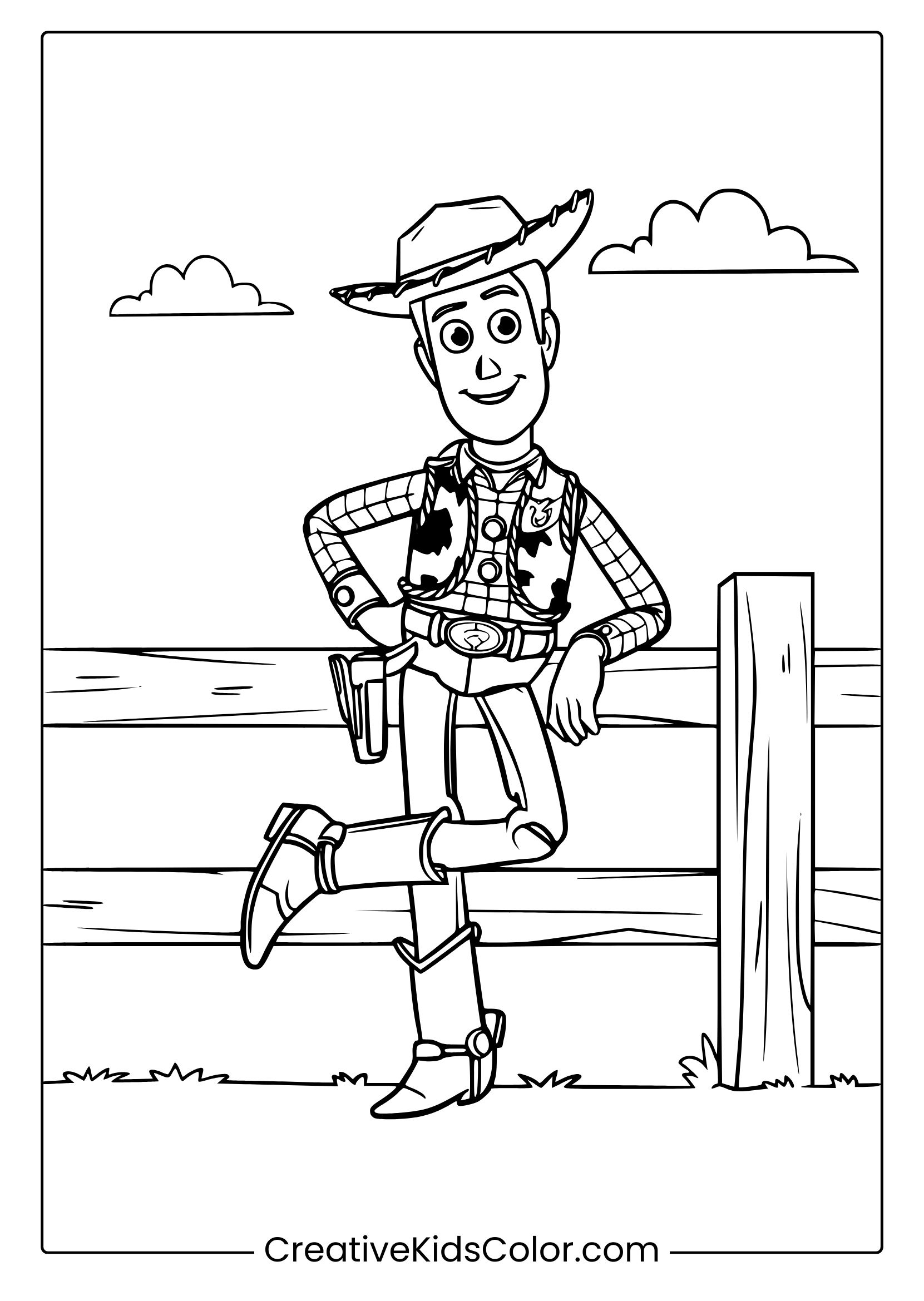Woody Toy Story Colouring Pages