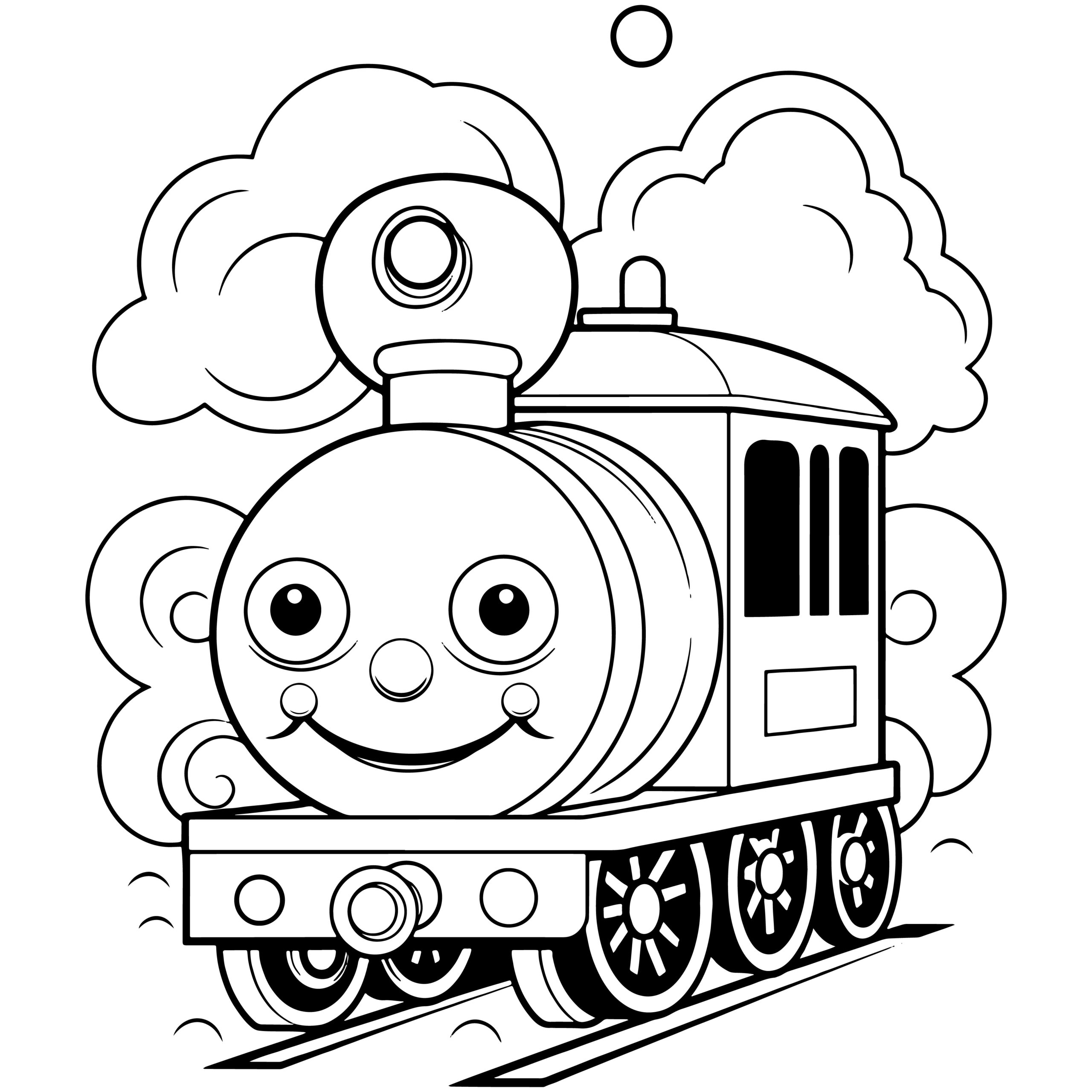Coloring Book Pages Of Trains