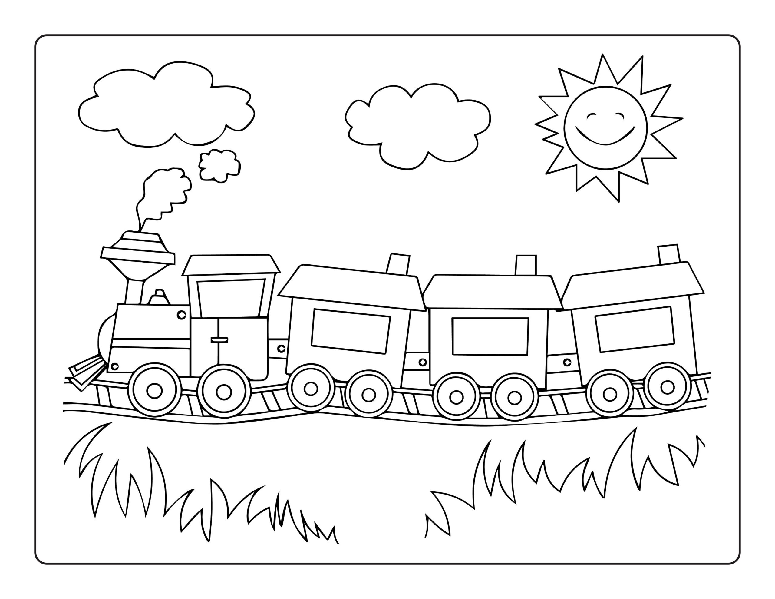 Coloring Sheets Of Trains
