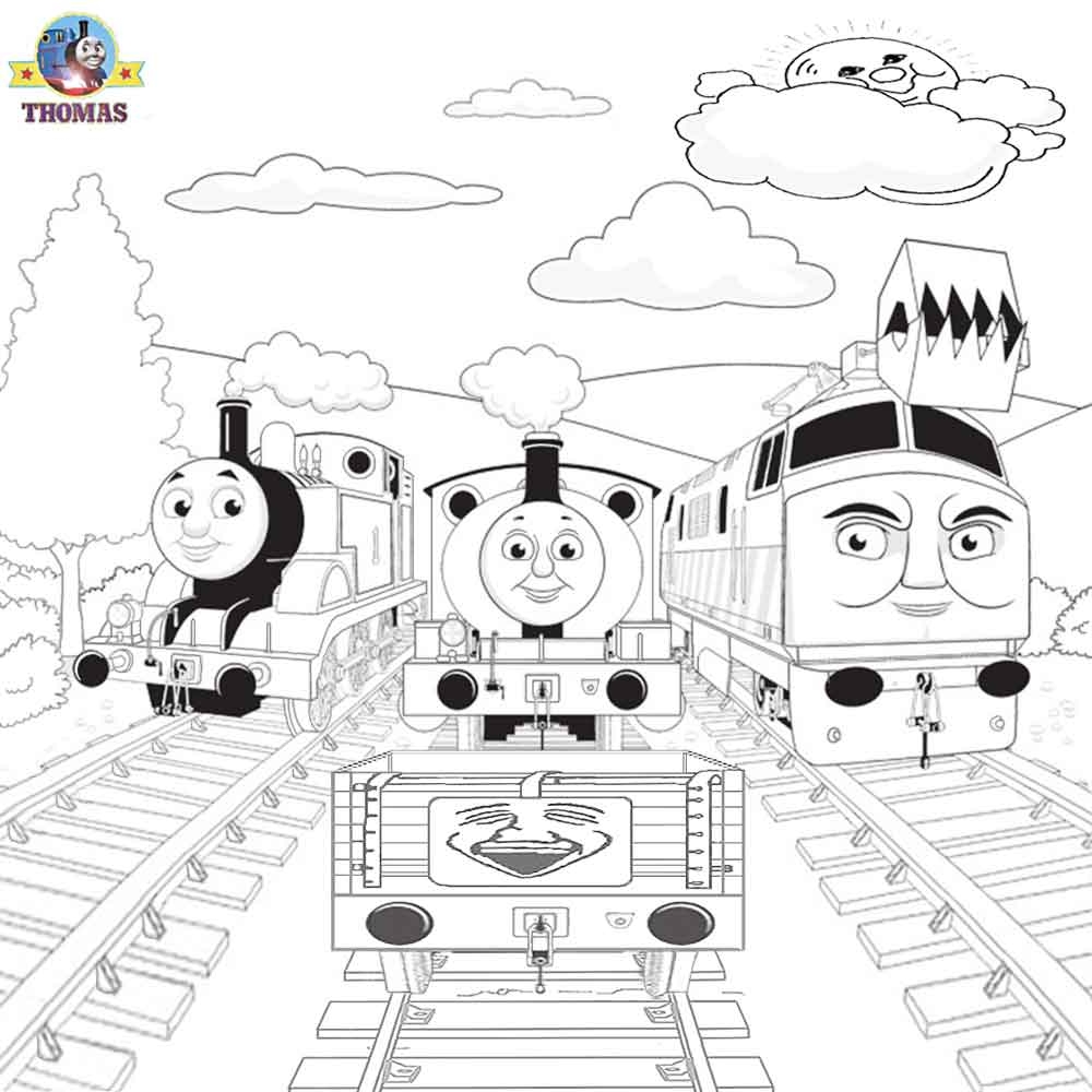 thomas the train coloring pages