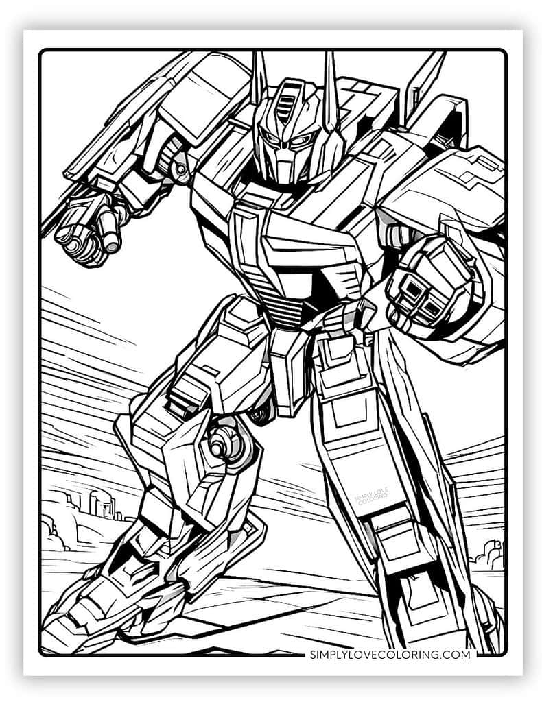 Transformers Coloring Pages Free PDF Printables Simply Love Coloring