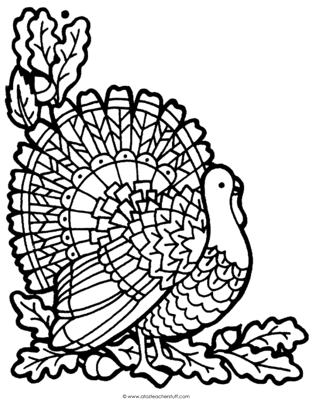turkey to color printable