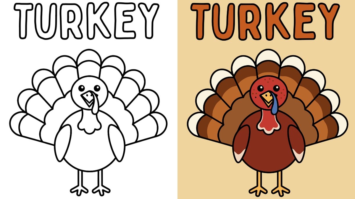 turkey pictures to color turkey pictures to color